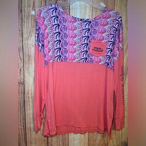 Simply Southern Long Sleeve Life’s A Beach Pattern Size XL